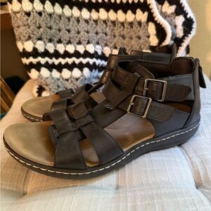 Clarks Black Gladiator Sandals